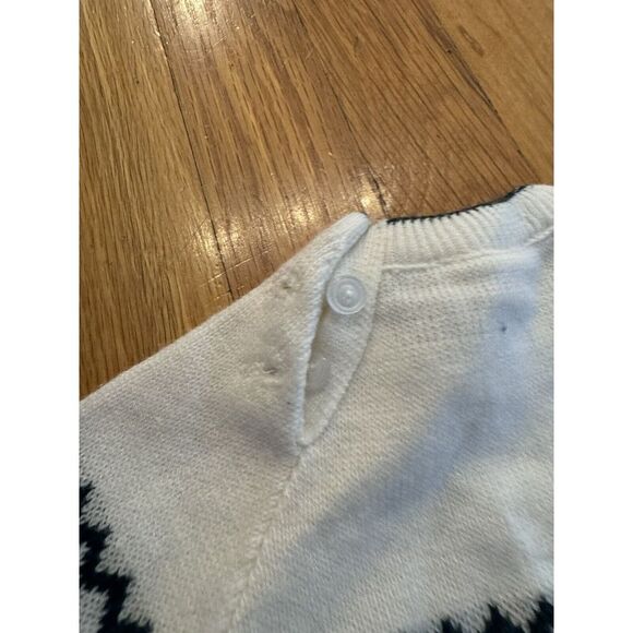 Vintage Little Angel Original Nordic Sledding Snowflake Holiday Sweater Sz 12m - Picture 8 of 10